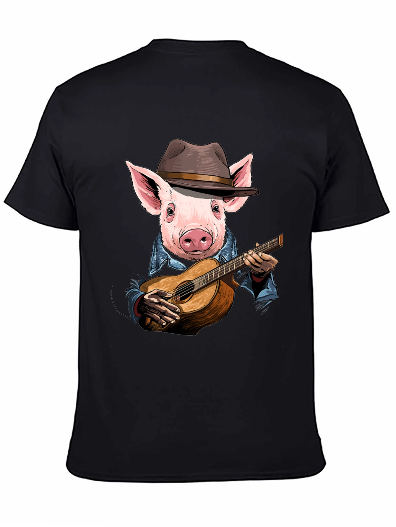 Pig Playing Guitar T-Shirt - Unique Animal Graphic Tee