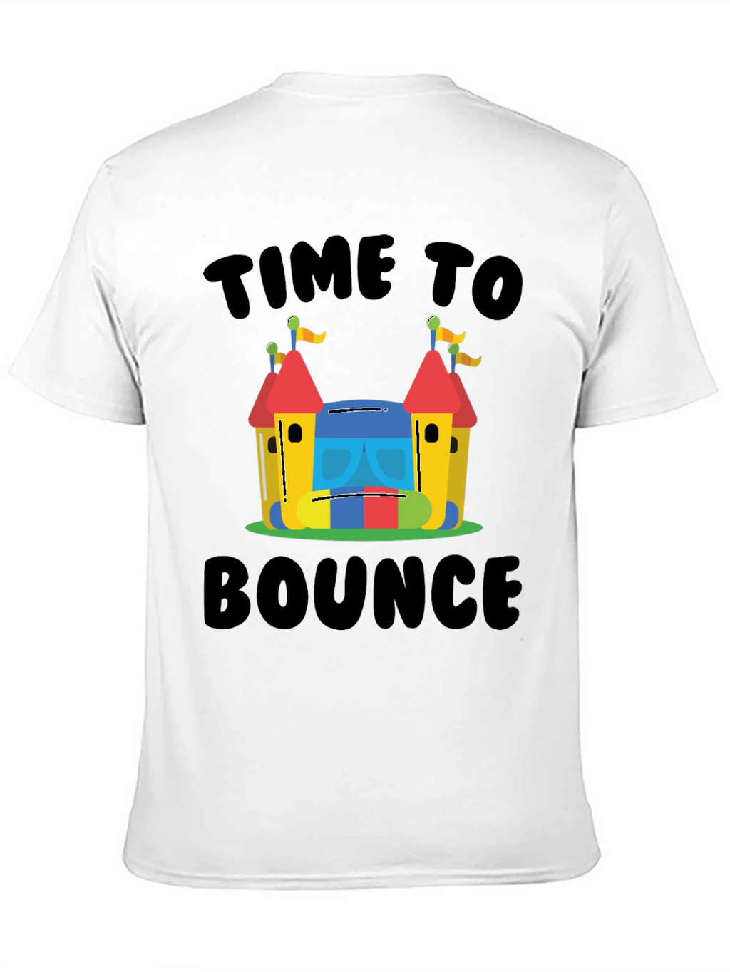Time To Bounce T-Shirt - Fun Inflatable Castle Design