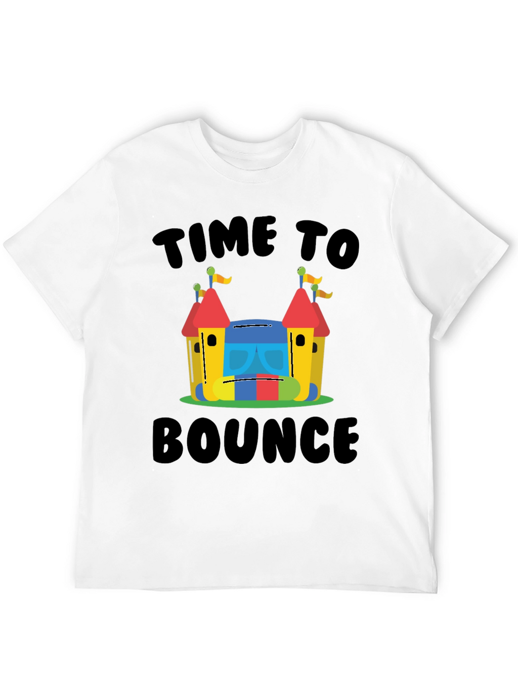 Time To Bounce T-Shirt - Fun Inflatable Castle Design
