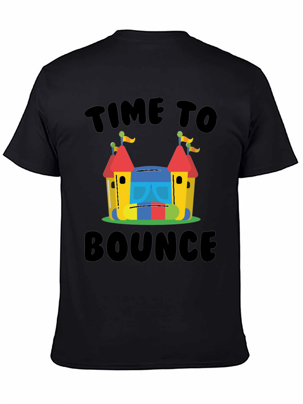 Time To Bounce T-Shirt - Fun Inflatable Castle Design