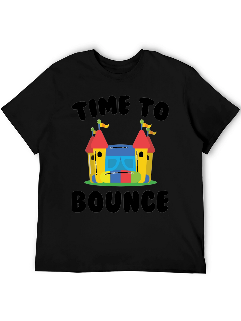 Time To Bounce T-Shirt - Fun Inflatable Castle Design