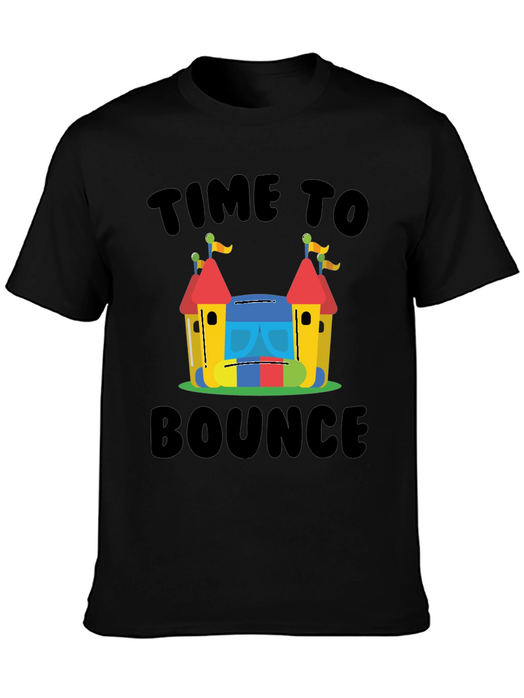 Time To Bounce T-Shirt - Fun Inflatable Castle Design