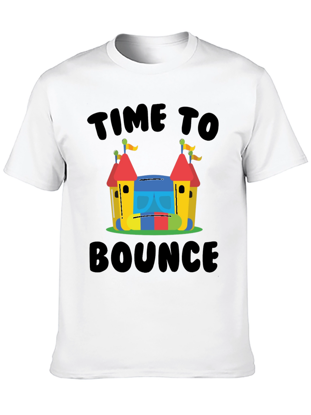 Time To Bounce T-Shirt - Fun Inflatable Castle Design