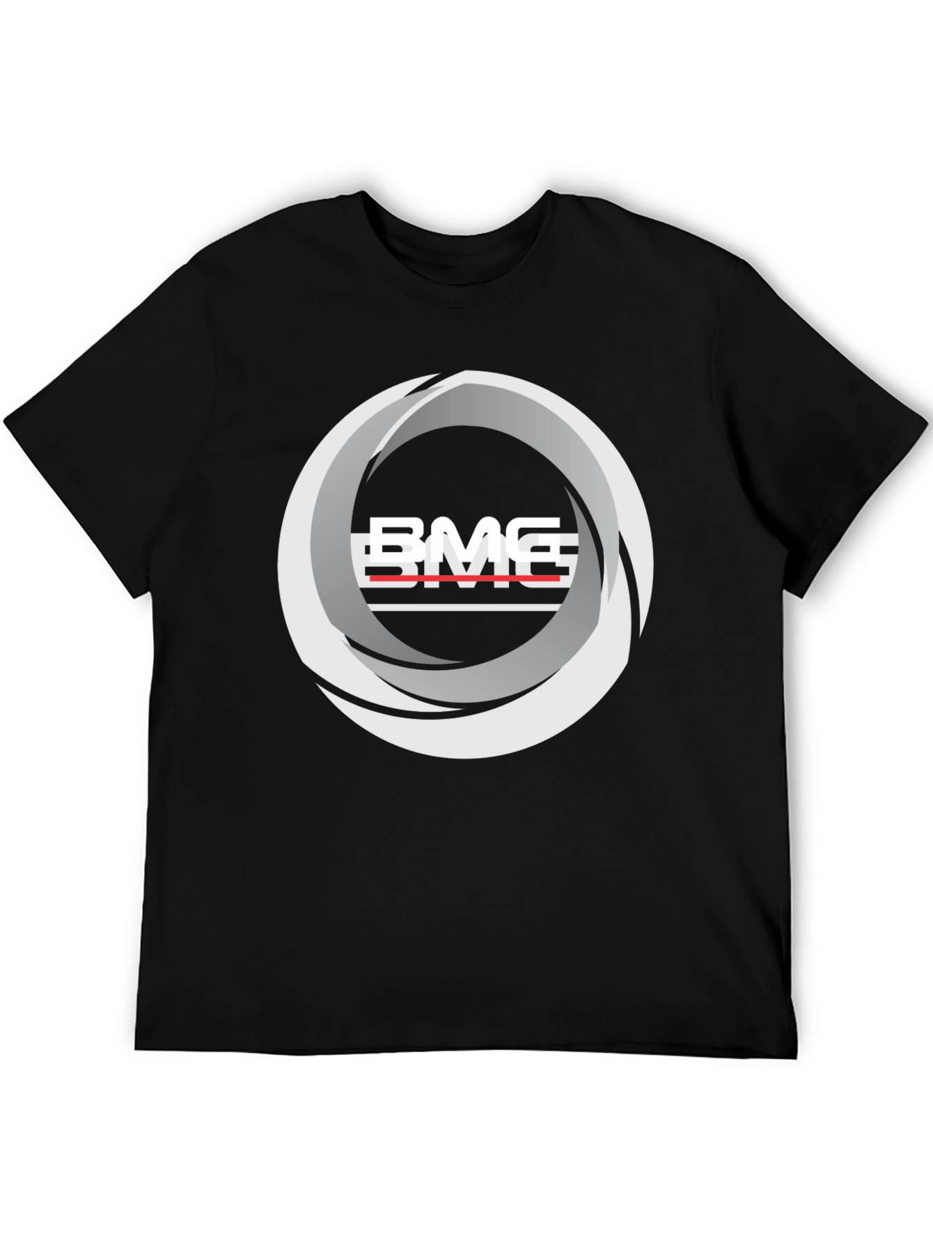 BMG Graphic Tee - Modern Streetwear Style - Black Cotton Blend