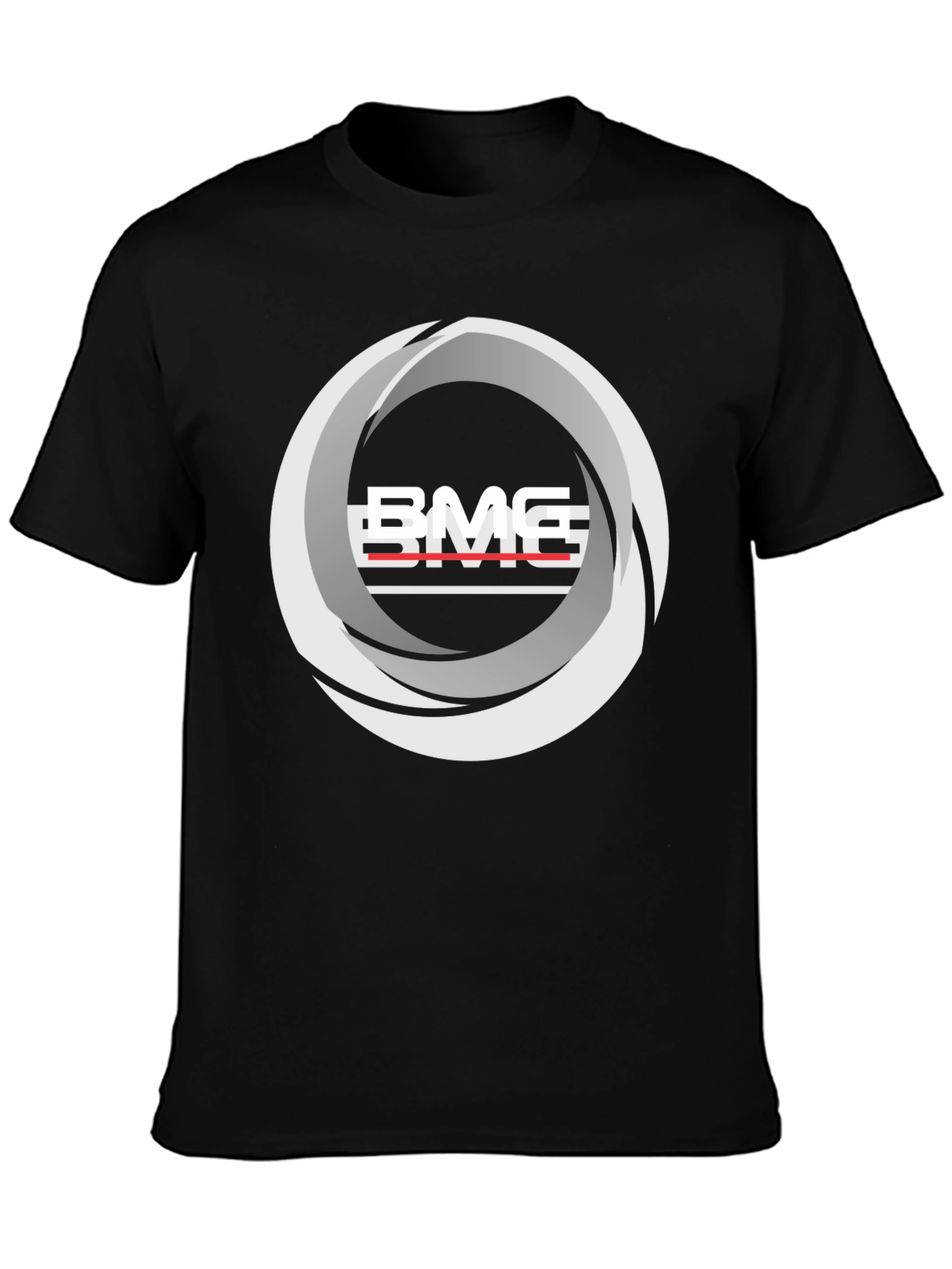 BMG Graphic Tee - Modern Streetwear Style - Black Cotton Blend