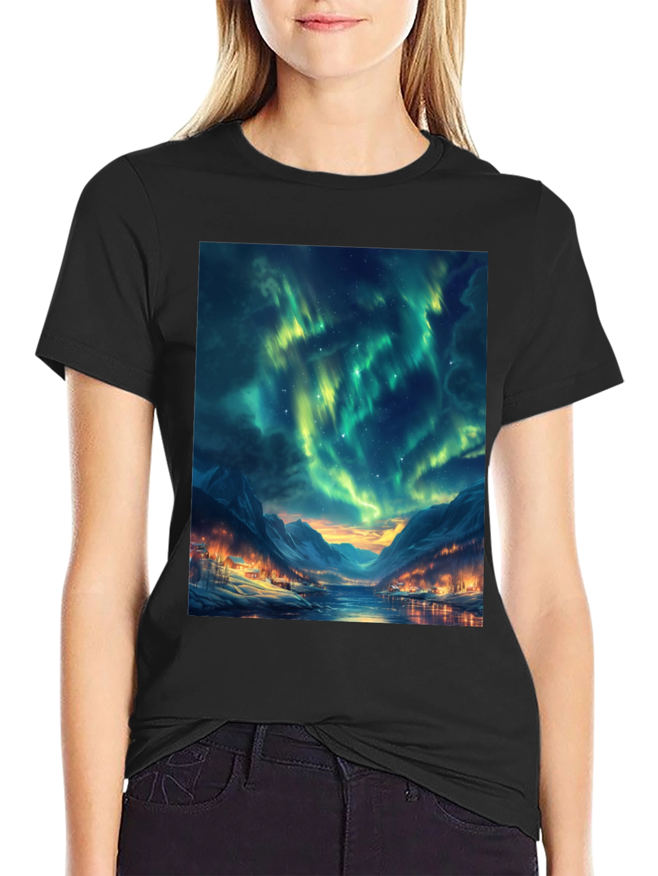 Aurora Borealis Graphic T-Shirt - Northern Lights Tee