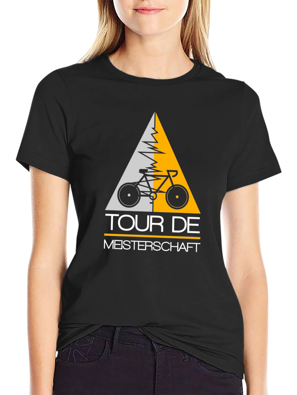 Tour De Meisterschaft Bicycle Graphic Tee - Black
