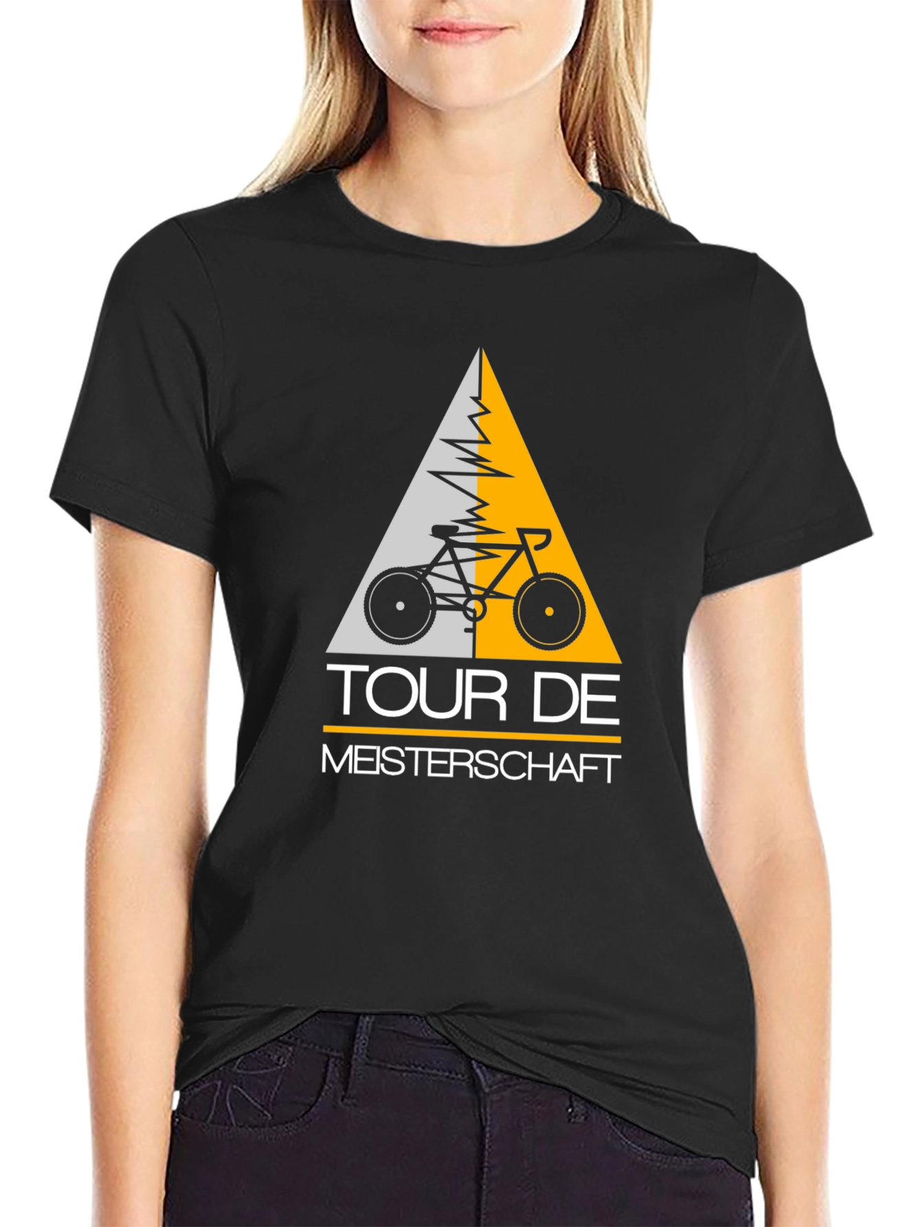 Tour De Meisterschaft Bicycle Graphic Tee - Black