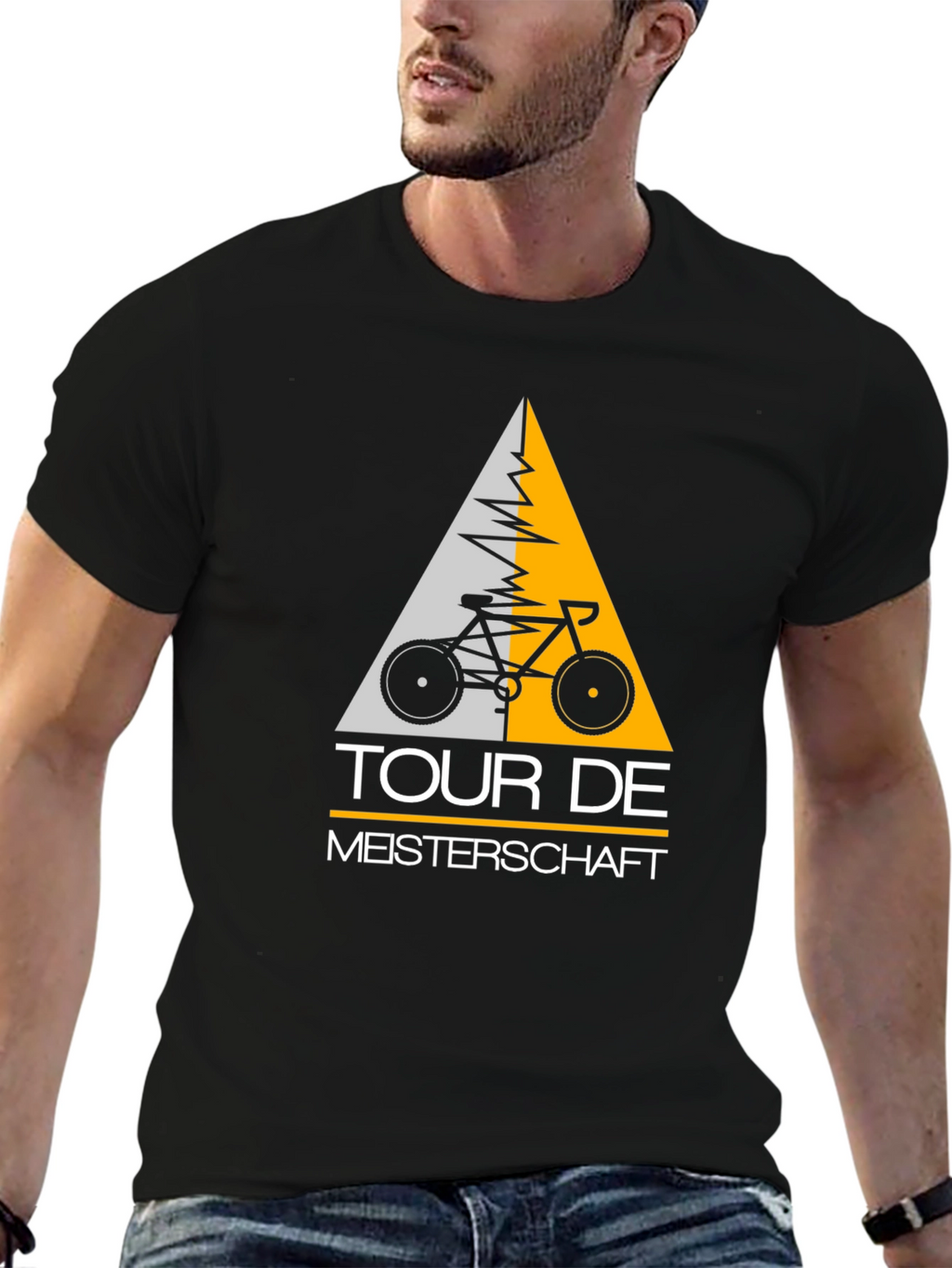 Tour De Meisterschaft Bicycle Graphic Tee - Black