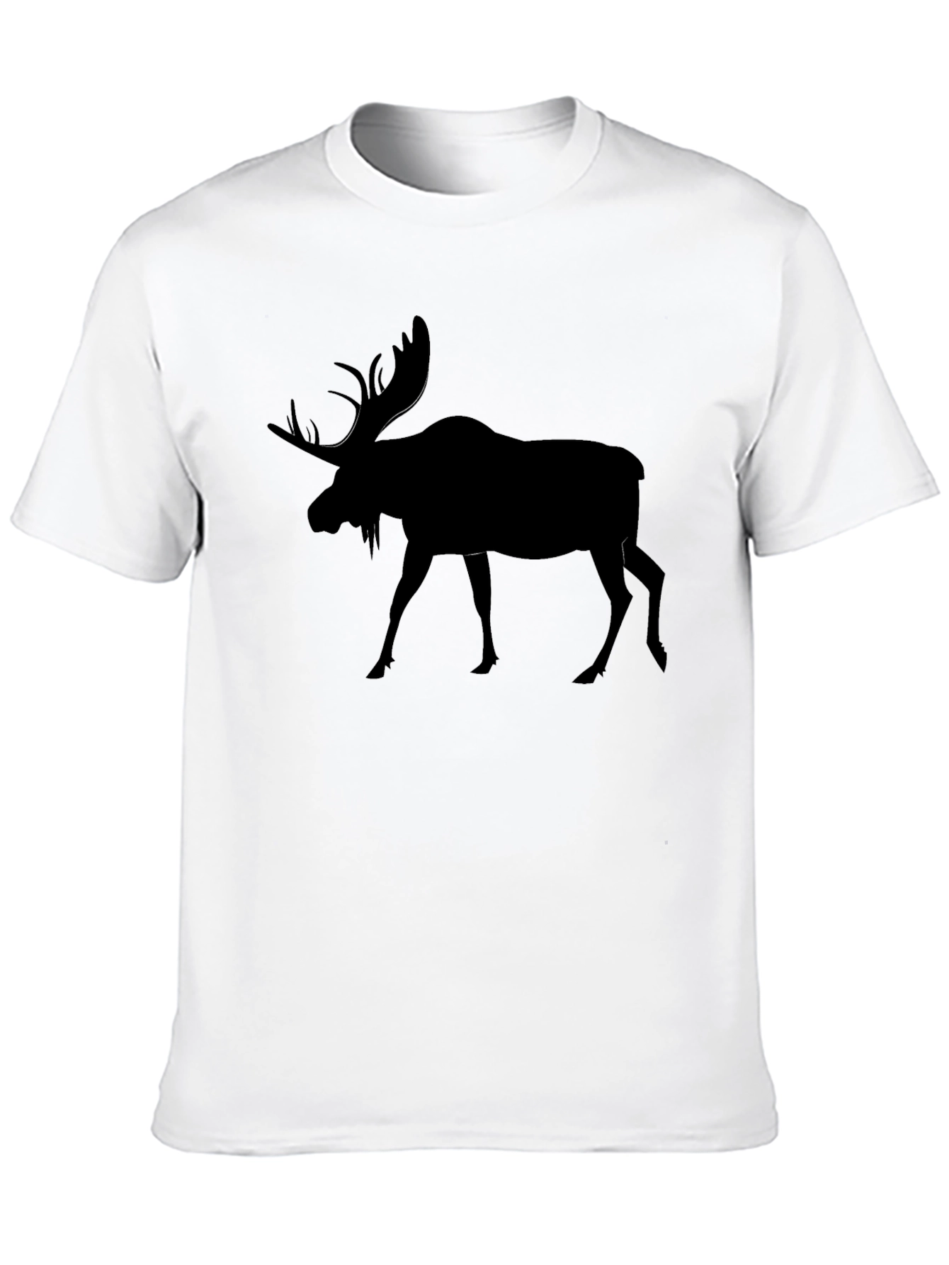 Moose Silhouette Black T-Shirt