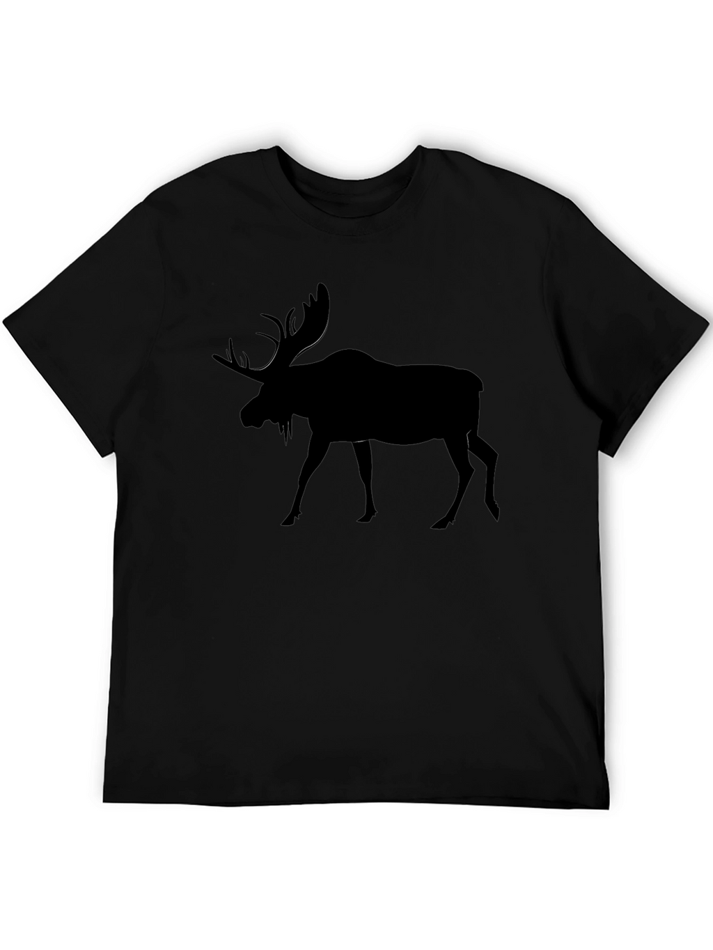 Moose Silhouette Black T-Shirt