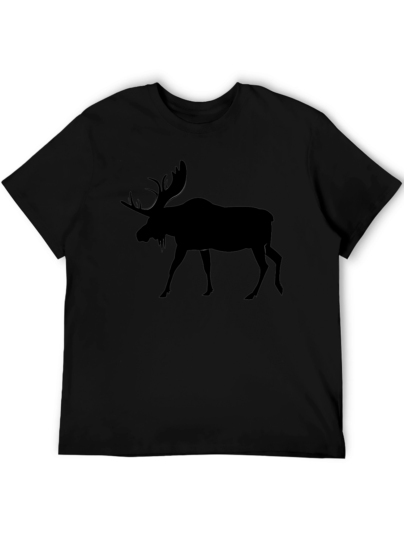 Moose Silhouette Black T-Shirt