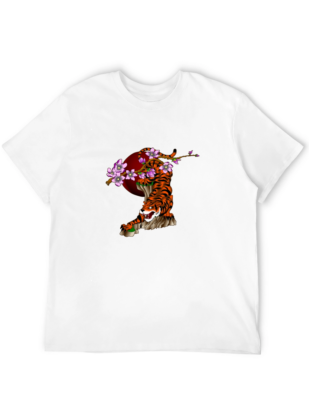 Tiger & Cherry Blossom Graphic T-Shirt