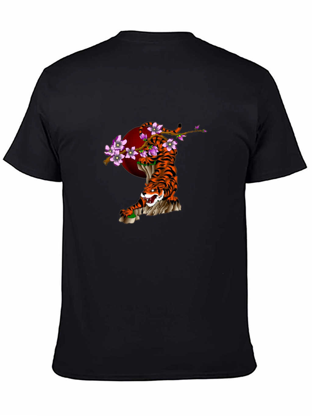 Tiger & Cherry Blossom Graphic T-Shirt