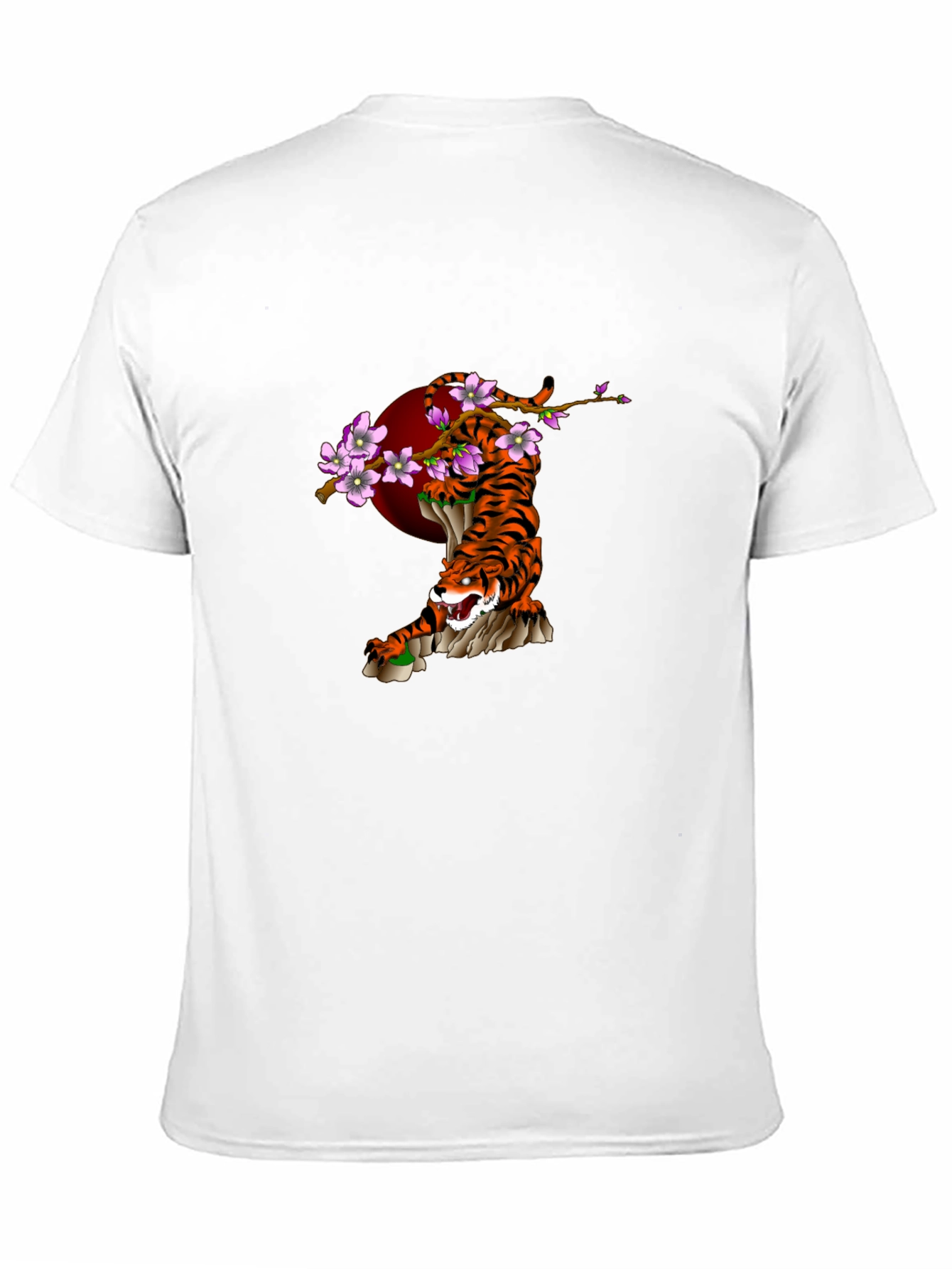 Tiger & Cherry Blossom Graphic T-Shirt