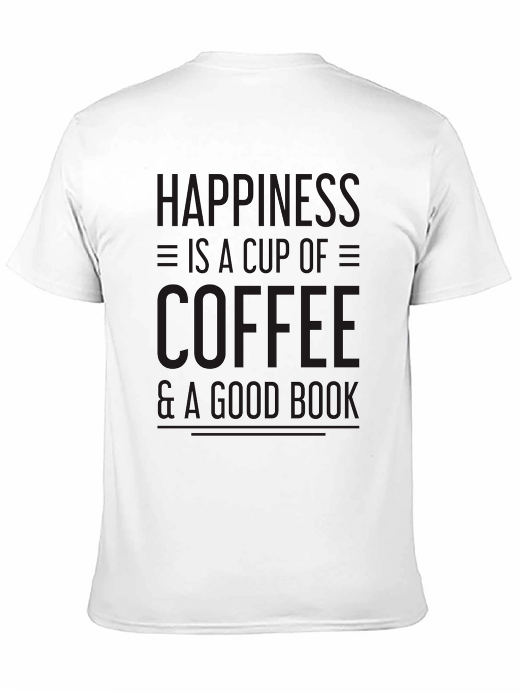 Coffee & Book Happiness Black T-Shirt