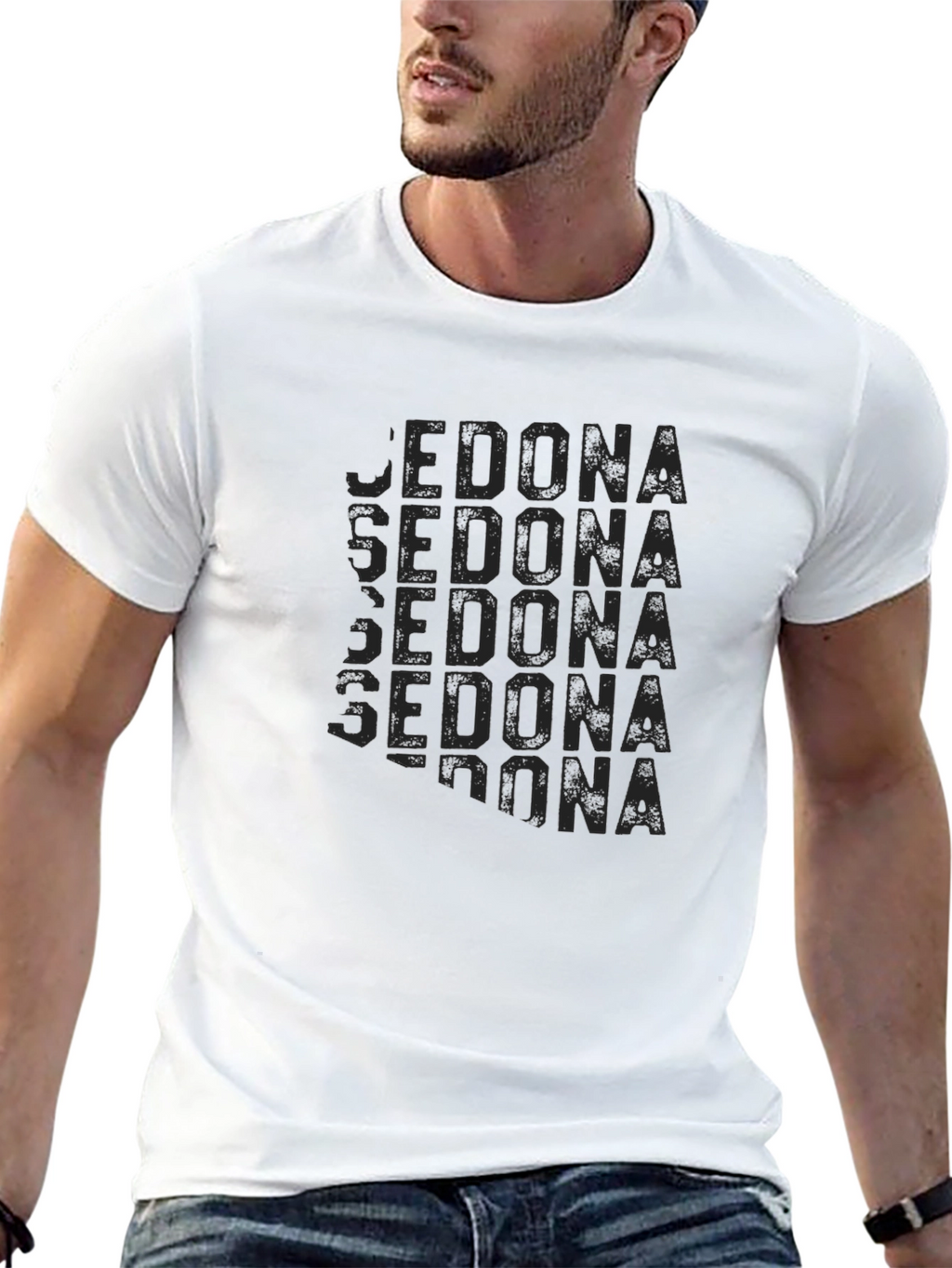 Sedona Arizona Graphic Print Black T-Shirt