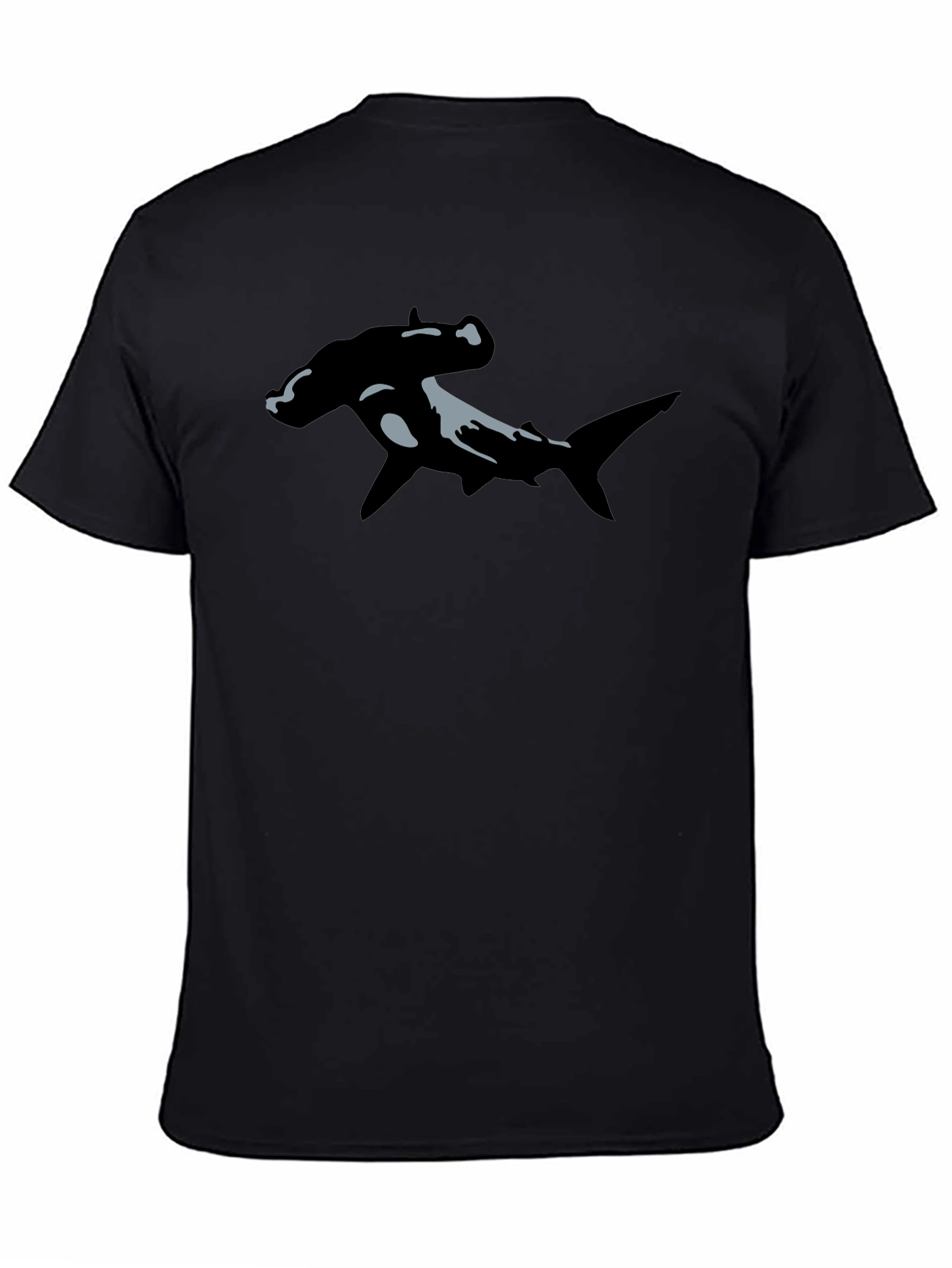 Hammerhead Shark Graphic T-Shirt - Black