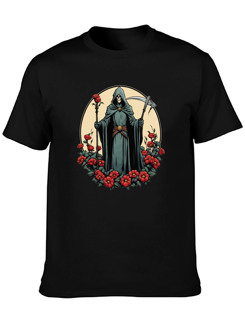 Grim Reaper Rose T-Shirt - Dark Aesthetic