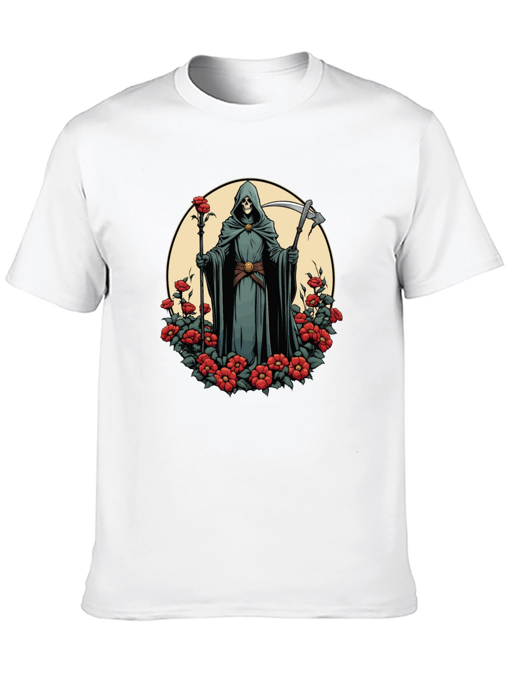 Grim Reaper Rose T-Shirt - Dark Aesthetic