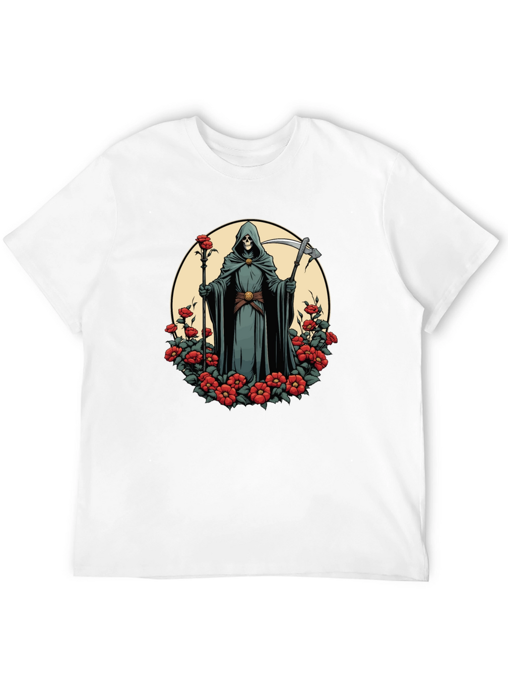Grim Reaper Rose T-Shirt - Dark Aesthetic