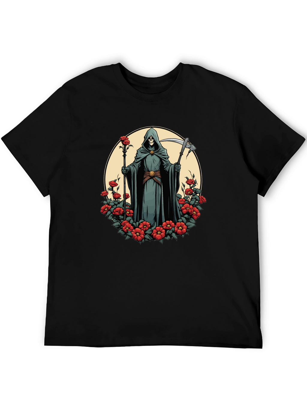 Grim Reaper Rose T-Shirt - Dark Aesthetic