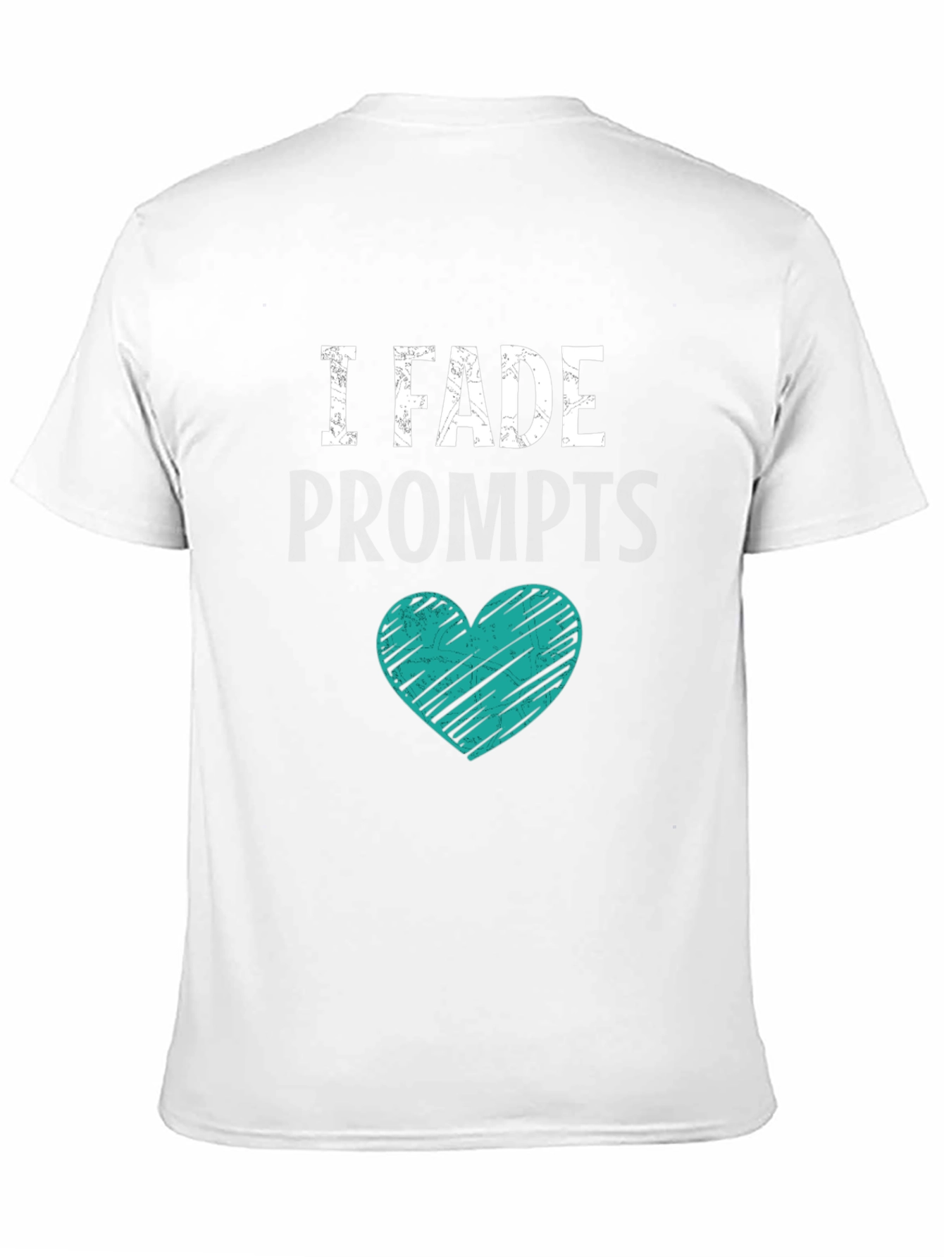I Fade Prompts Graphic Tee - Black Cotton Blend