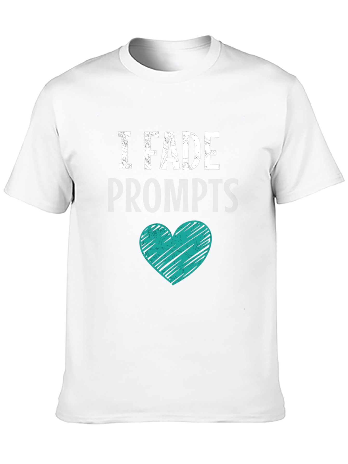 I Fade Prompts Graphic Tee - Black Cotton Blend