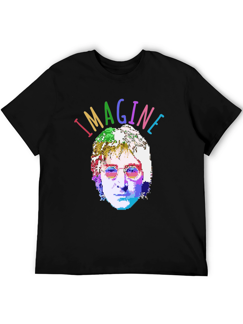 Imagine T-Shirt - Pixelated John Lennon Graphic Tee