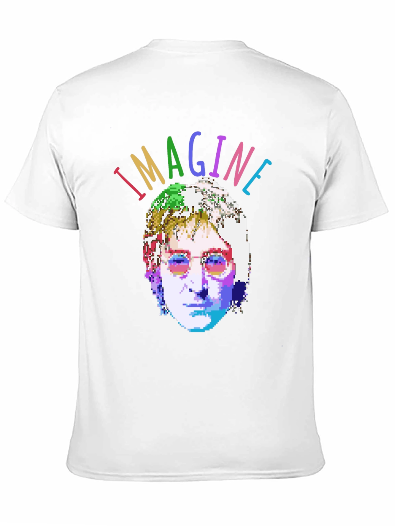 Imagine T-Shirt - Pixelated John Lennon Graphic Tee
