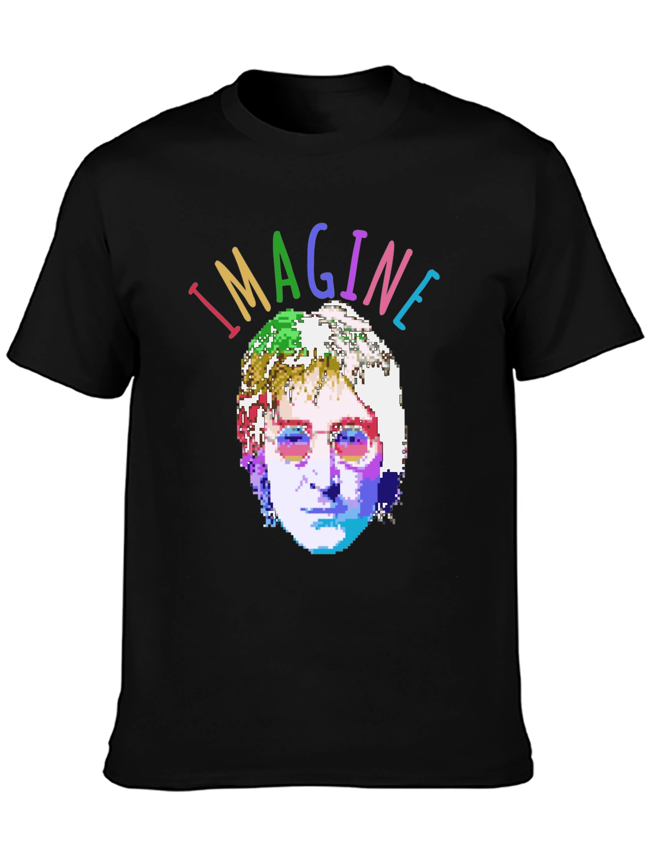 Imagine T-Shirt - Pixelated John Lennon Graphic Tee