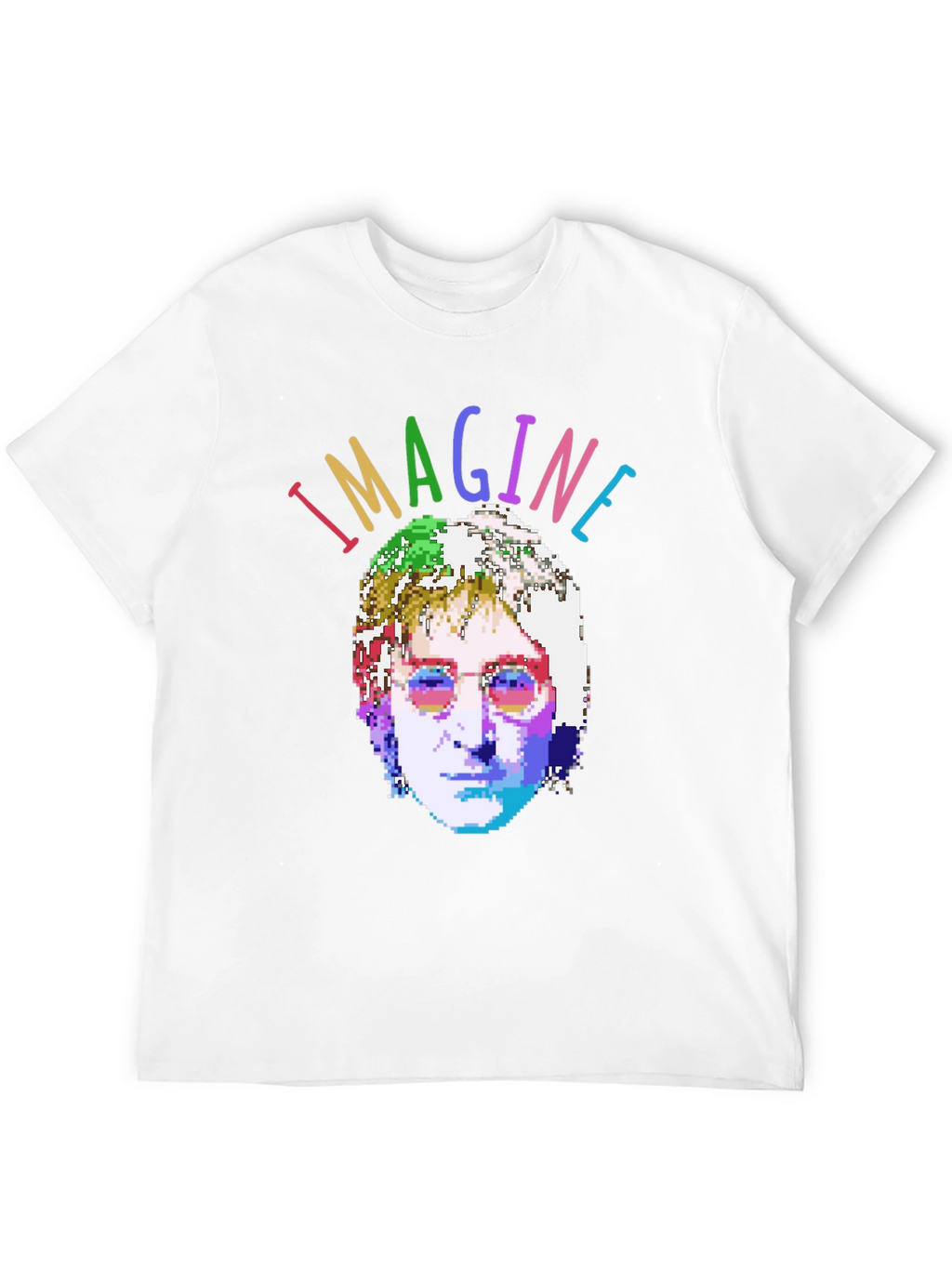 Imagine T-Shirt - Pixelated John Lennon Graphic Tee