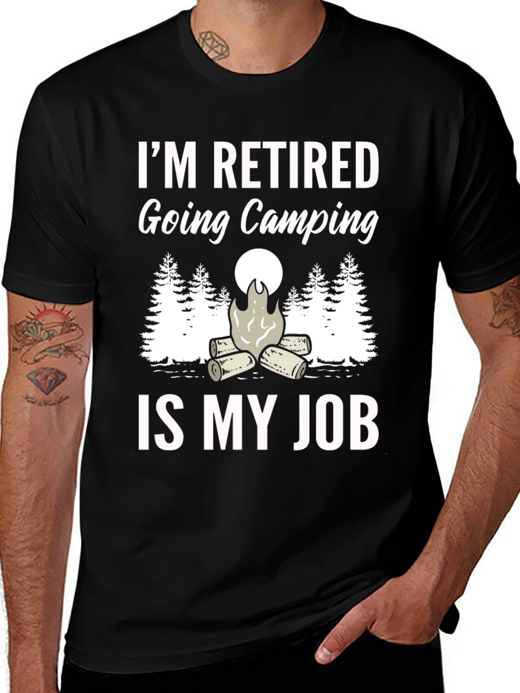 Retired Camping Graphic Tee
