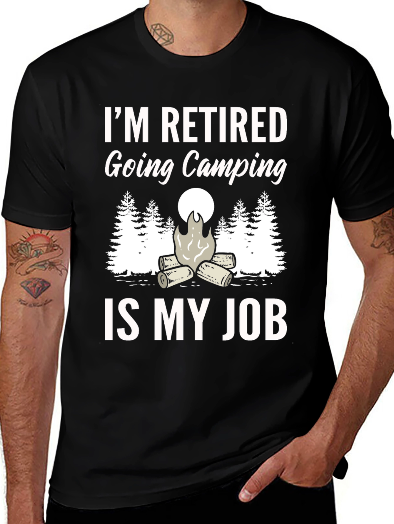 Retired Camping Graphic Tee