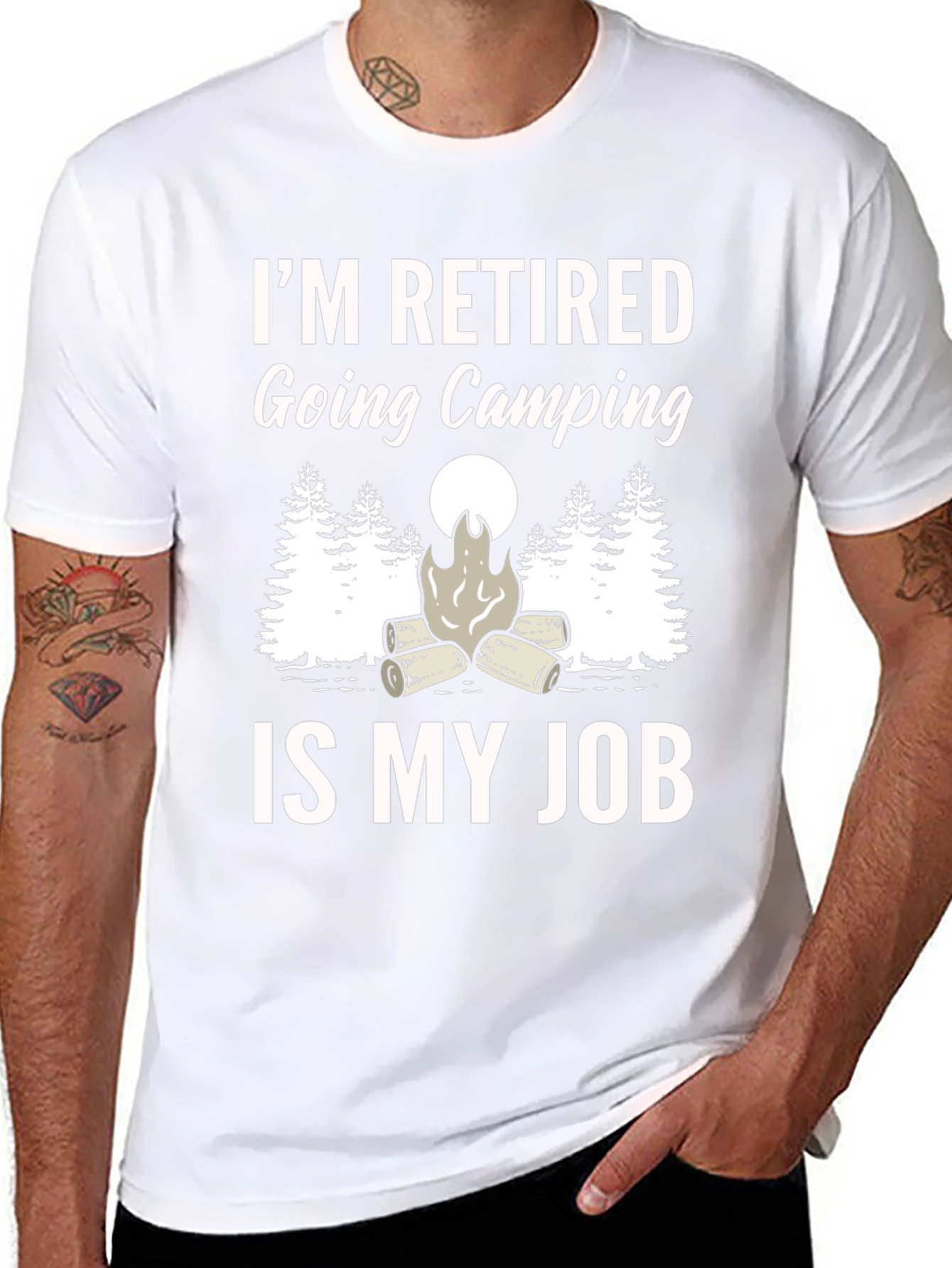 Retired Camping Graphic Tee