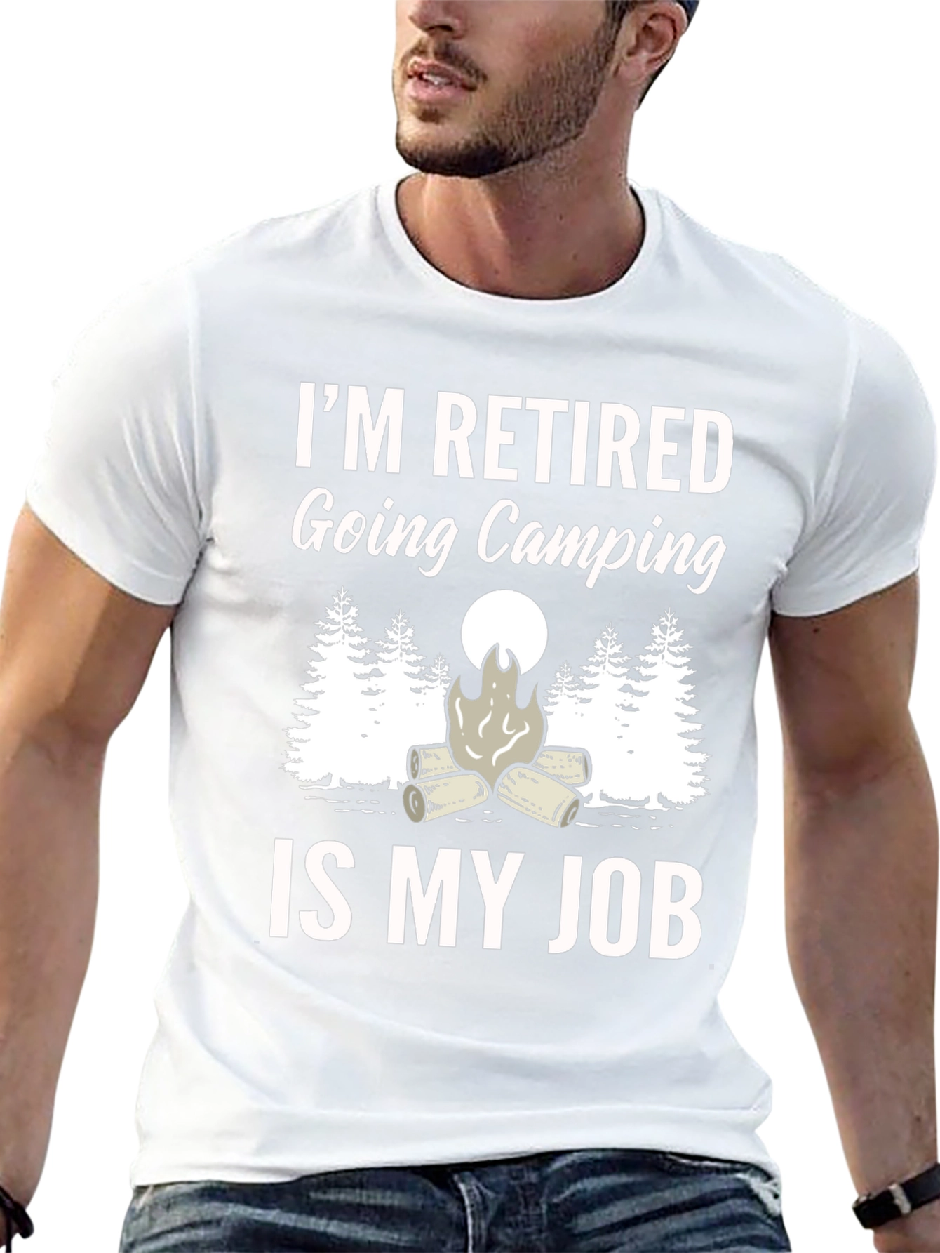 Retired Camping Graphic Tee