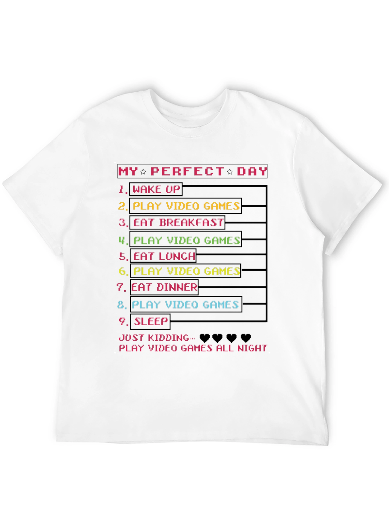 Gamers Perfect Day Black T-Shirt