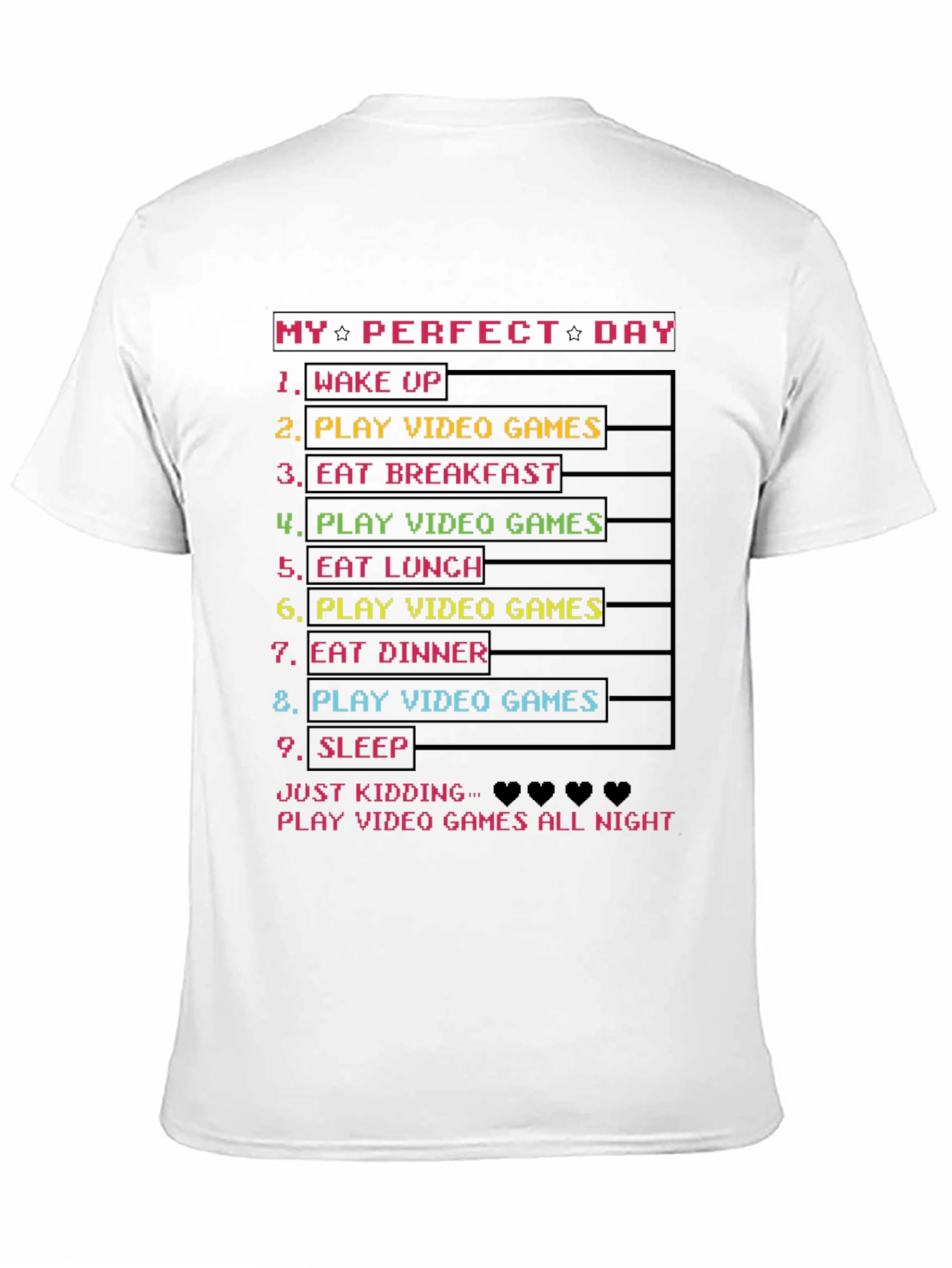 Gamers Perfect Day Black T-Shirt