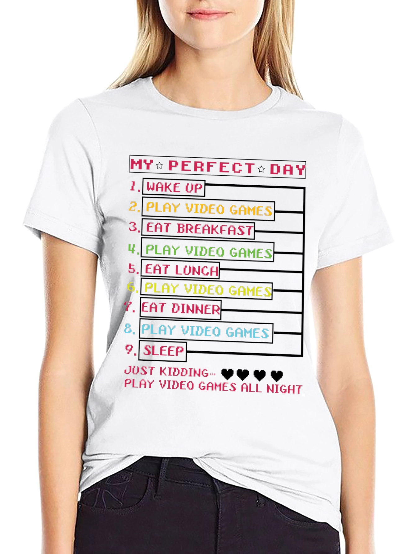 Gamers Perfect Day Black T-Shirt