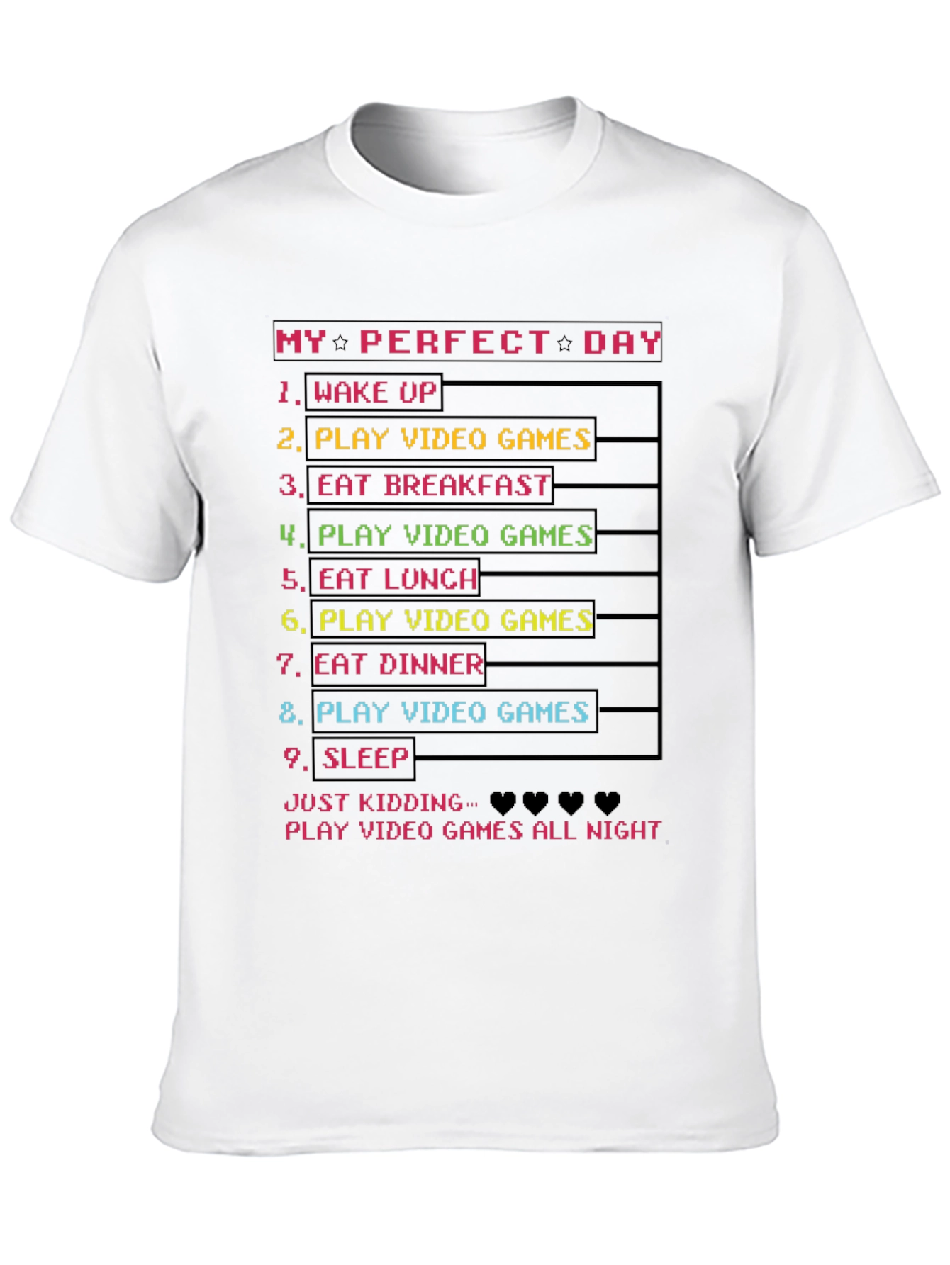 Gamers Perfect Day Black T-Shirt