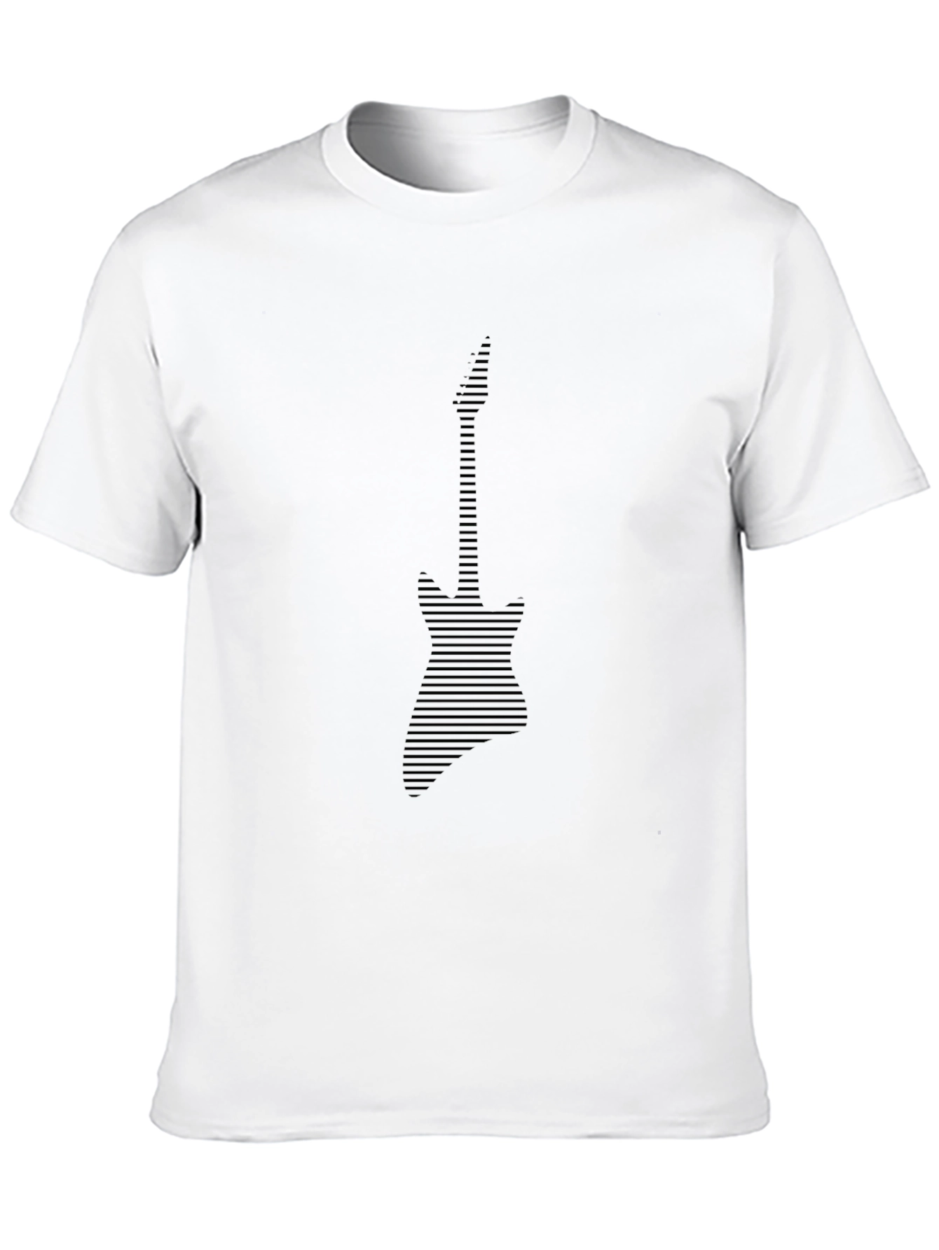 Abstract Guitar Graphic Tee - Modern Musician T-Shirt