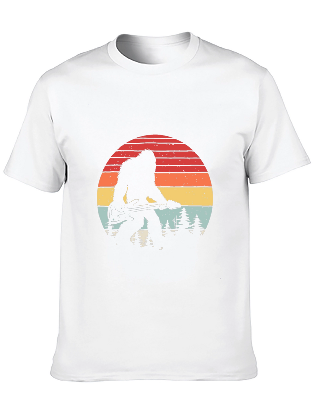 Bigfoot Guitarist Retro Graphic Tee