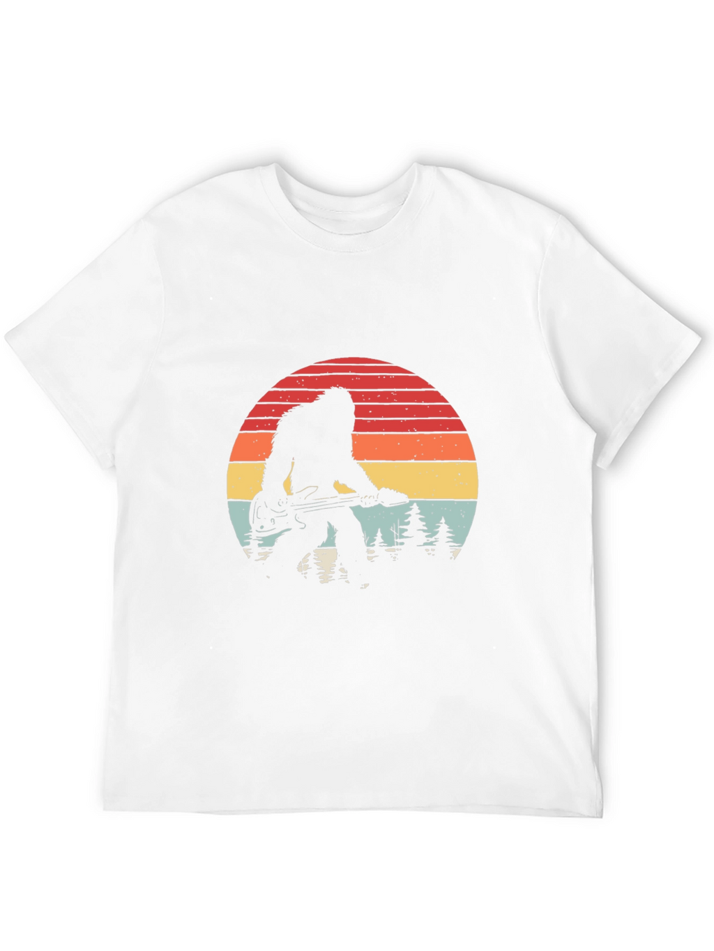 Bigfoot Guitarist Retro Graphic Tee