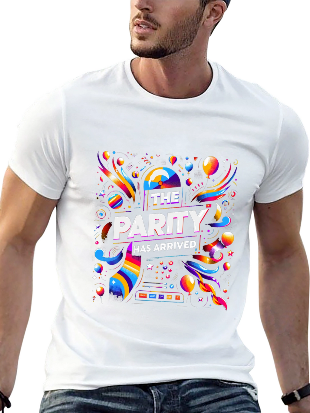 Parity Arrived T-Shirt - Vibrant Celebration Design
