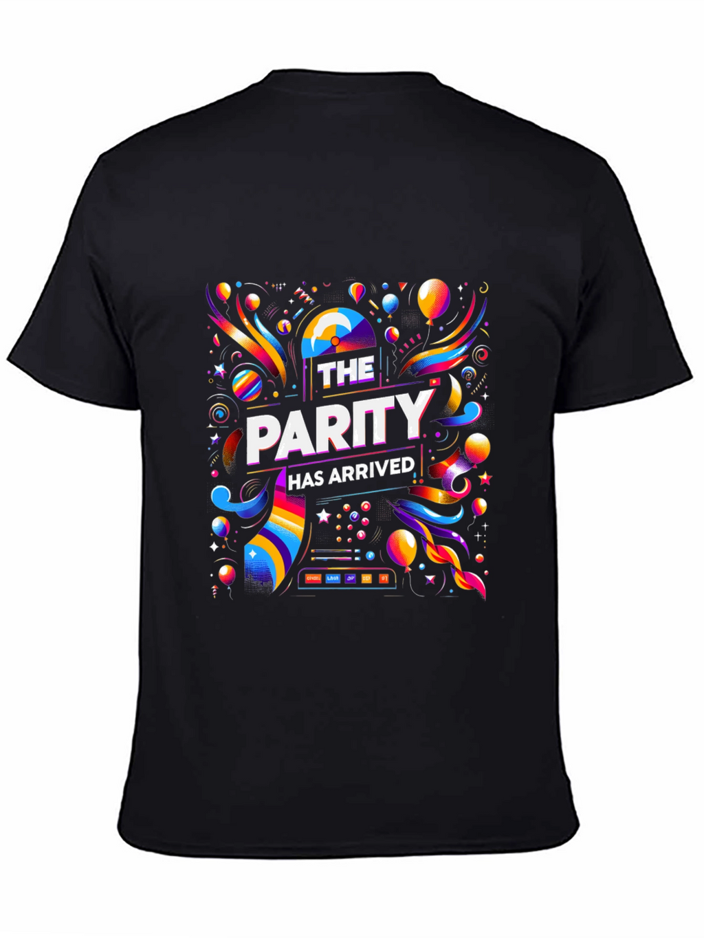 Parity Arrived T-Shirt - Vibrant Celebration Design