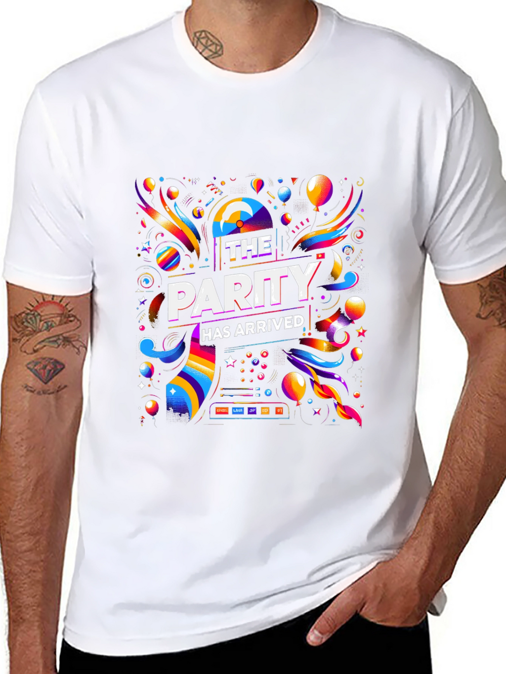 Parity Arrived T-Shirt - Vibrant Celebration Design