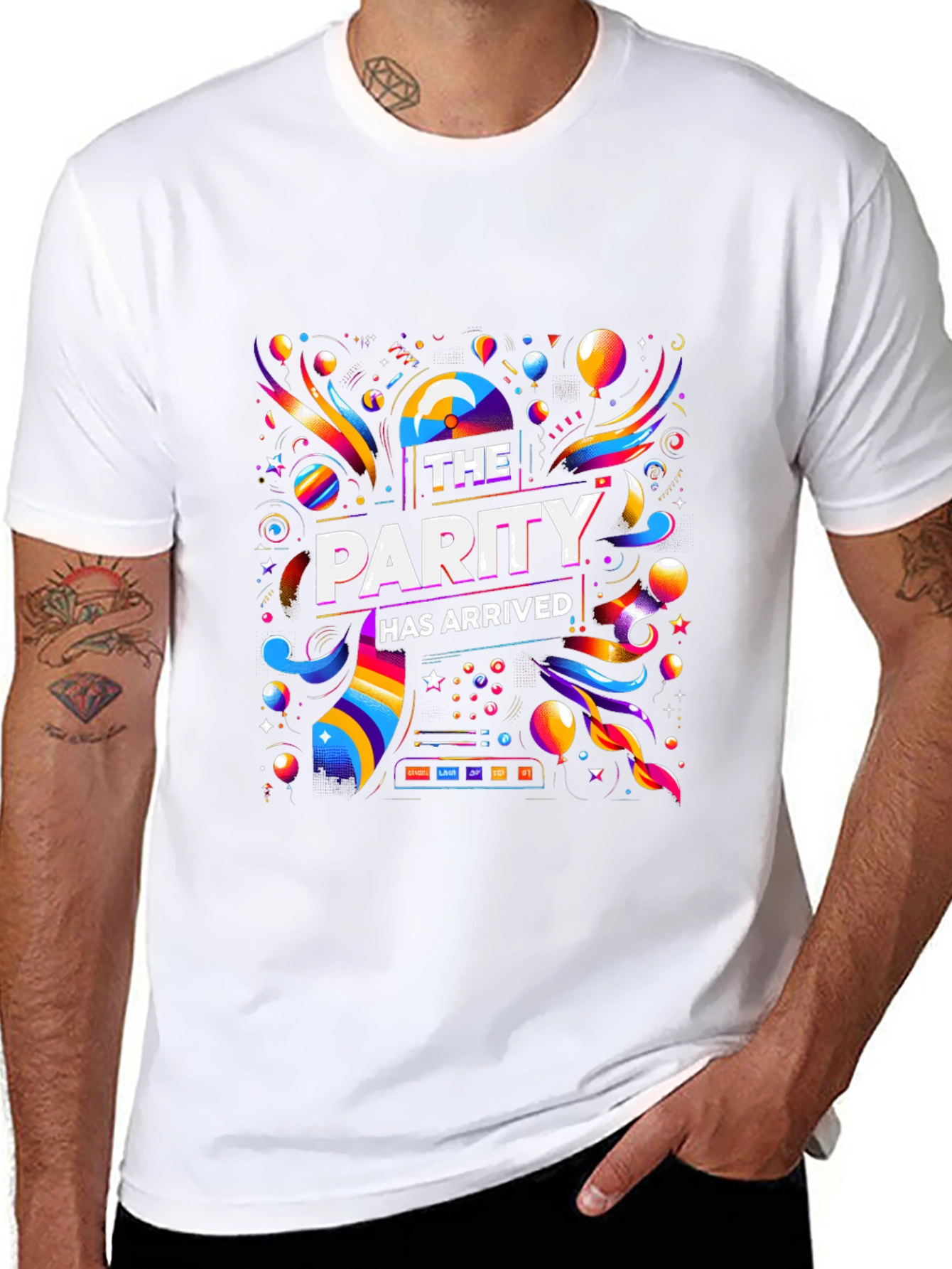 Parity Arrived T-Shirt - Vibrant Celebration Design