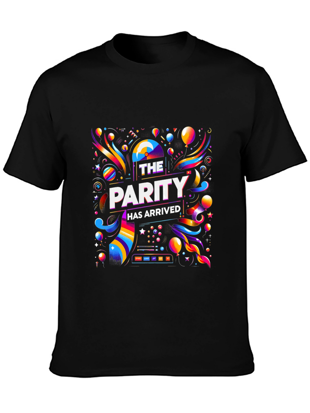 Parity Arrived T-Shirt - Vibrant Celebration Design