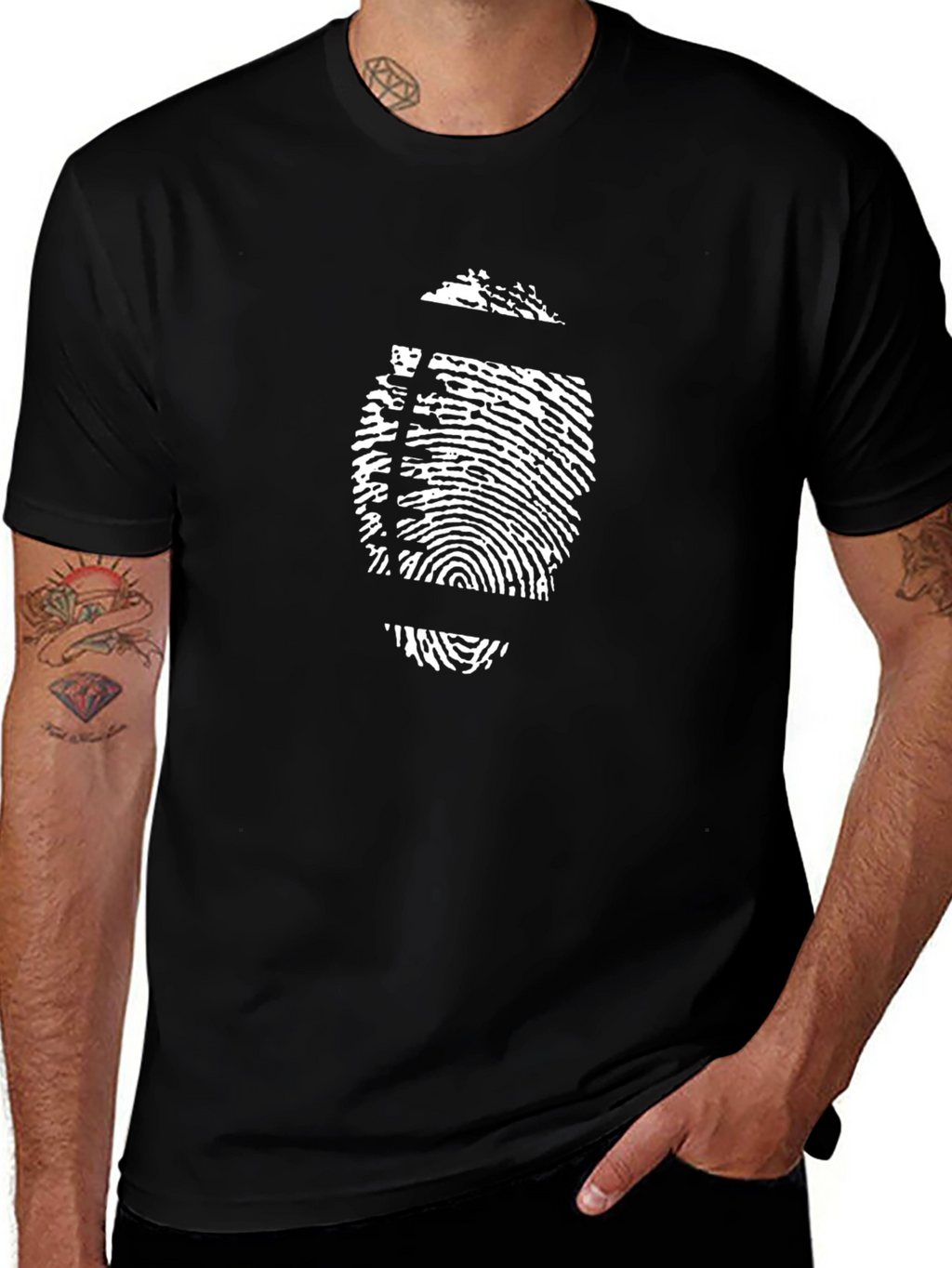 Fingerprint Football Graphic Tee