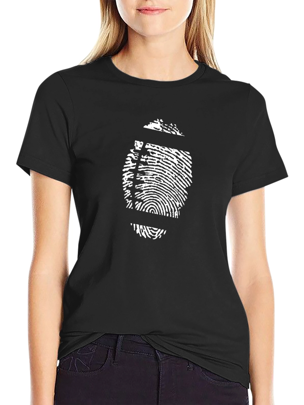 Fingerprint Football Graphic Tee